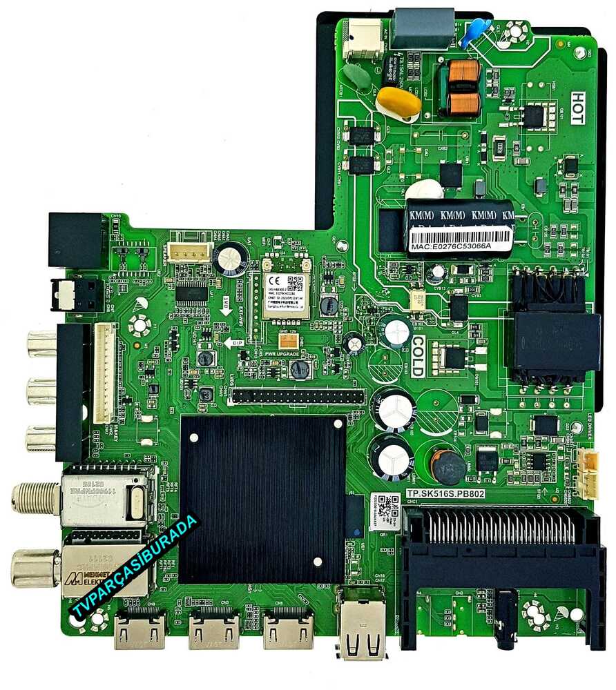 Onvo OV3215 Main Board , TP.SK516S.PB802 , 17B5-SE20-SC28DC5A , PT320AT02-5